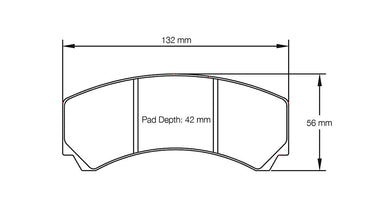 Pagid racing brake pad shape no. 2126